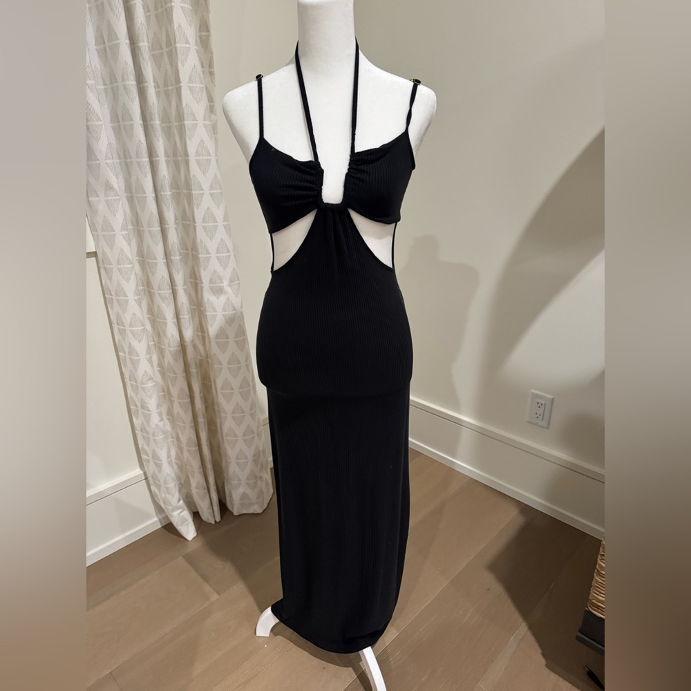 L*Space Black and White Bodycon Cocktail Dress